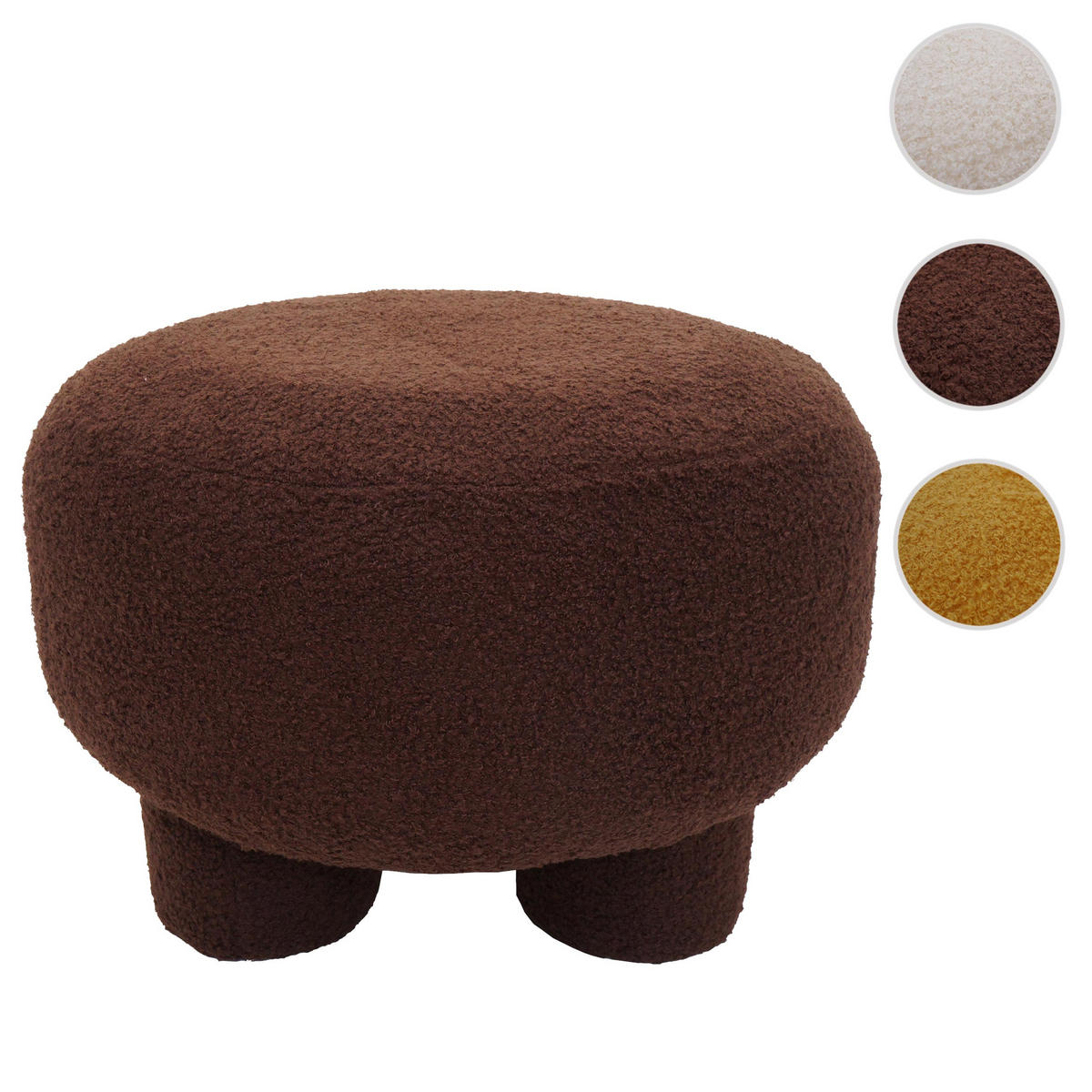 HOCKER Dunkelbraun - Dunkelbraun, Textil (55/40/55cm) - MCW