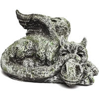 STEINFIGUR Drache Pedro, frostfest, Steinguss - Grau, Stein (13/8/11cm) - stoneandstyle