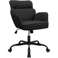 DREHSTUHL Lederlook Schwarz - Schwarz, Textil (62/86/68cm) - CLP