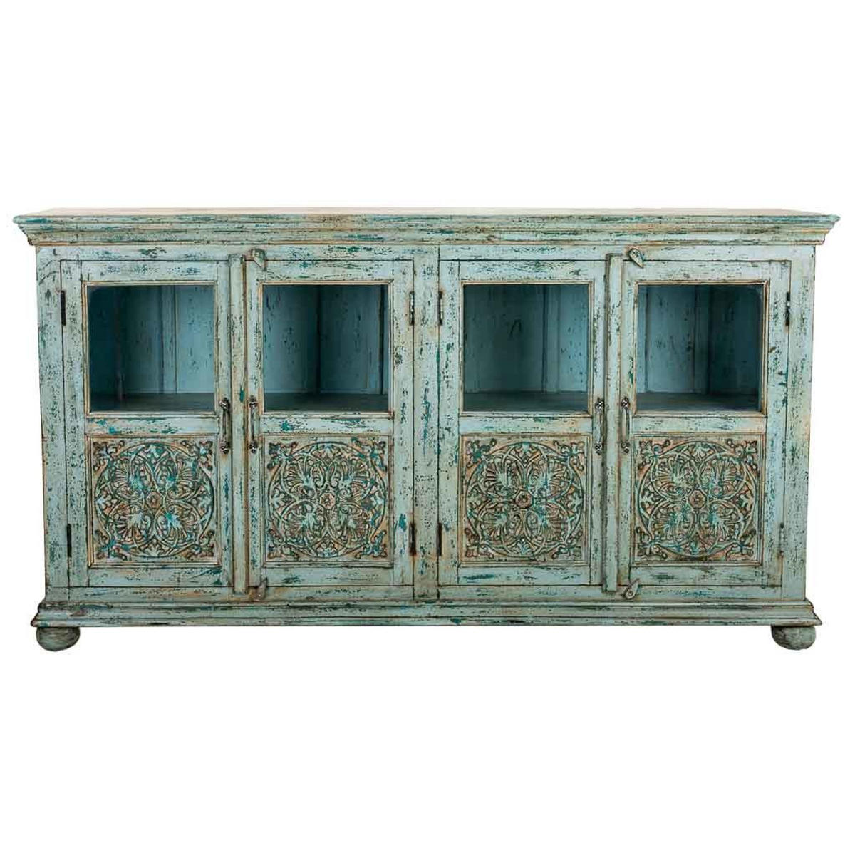 SIDEBOARD aus Holz 170x40x90 blauem - Blau, Holz (170/90/40cm) - Wanderlust
