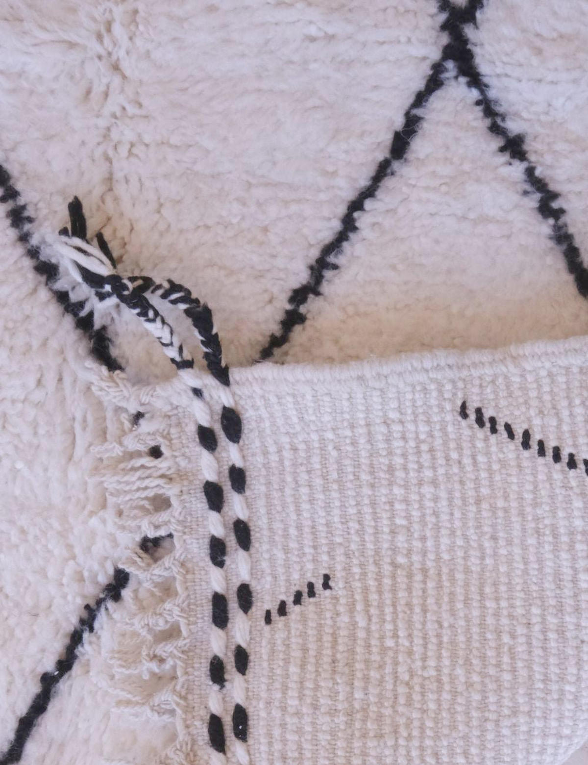 BERBERTEPPICH handgewebt Marokko 133x 181 cm - Weiß, Naturmaterialien (133/181cm) - AFK Living