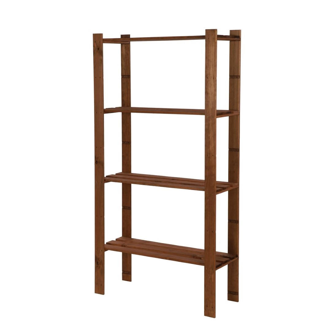 HOLZREGAL PINEPEAK 150x80x28cm 4 Fachboden 1,2cm dickes Kiefernholz Braun - Braun, Holz (80/150/28cm) - PROREGAL