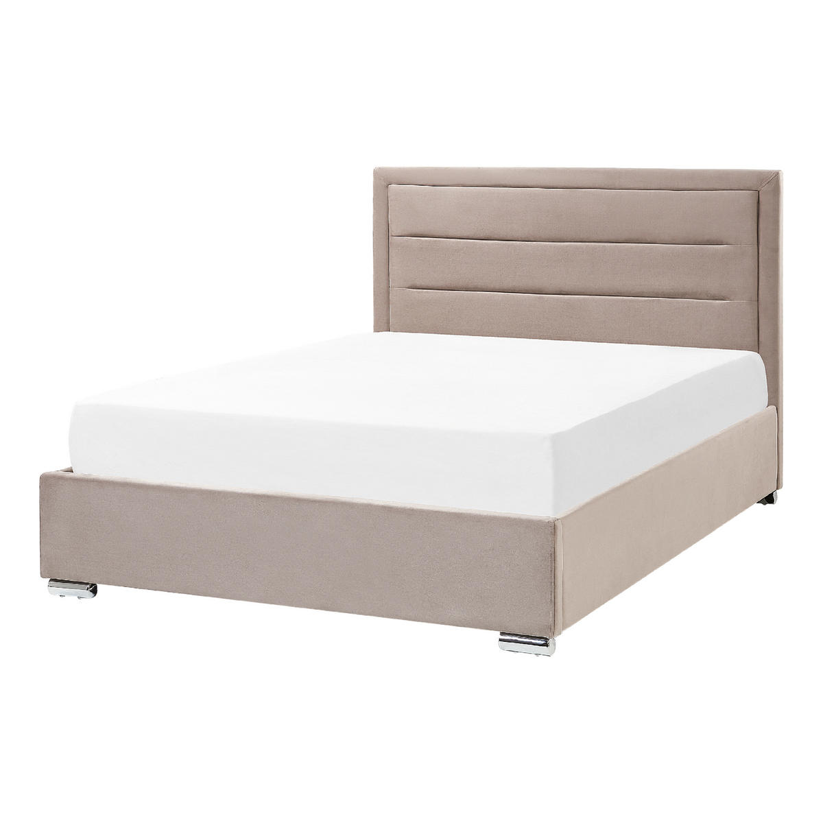 POLSTERBETT 140/200 cm Beige Rouen - Taupe, Textil (140/200cm) - Beliani