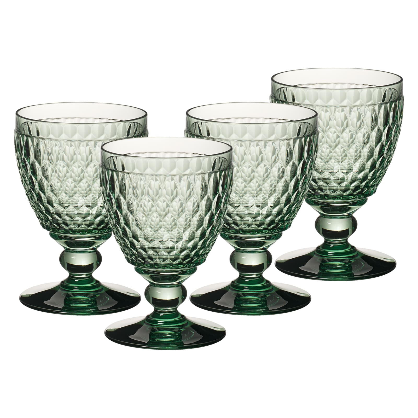 WASSERGLÄSER Boston Coloured Grün 400 ml 4er Set - Grün, Glas (0.4L) - Villeroy & Boch