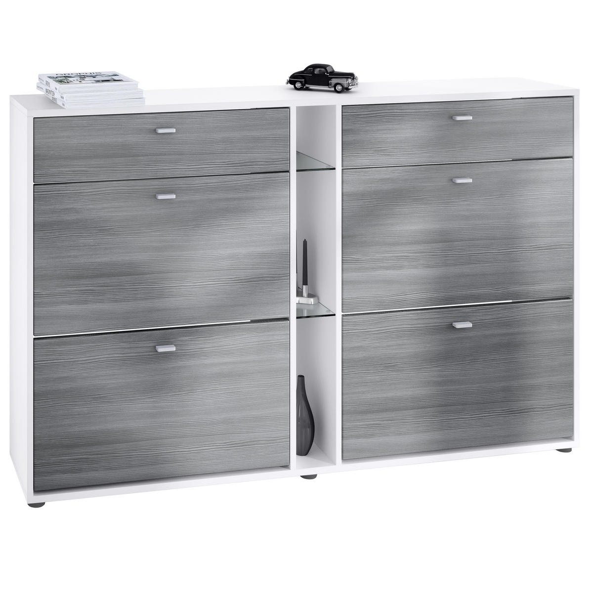 SCHUHSCHRANK Today Fronten in Avola-Anthrazit - Anthrazit, Holzwerkstoff (155.5/95/28cm) - Vladon