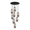 GALERIELEUCHTE Velo 8-flammig Klar Ø 18cm - Klar/Schwarz, Glas (18/18/33cm) - s.luce