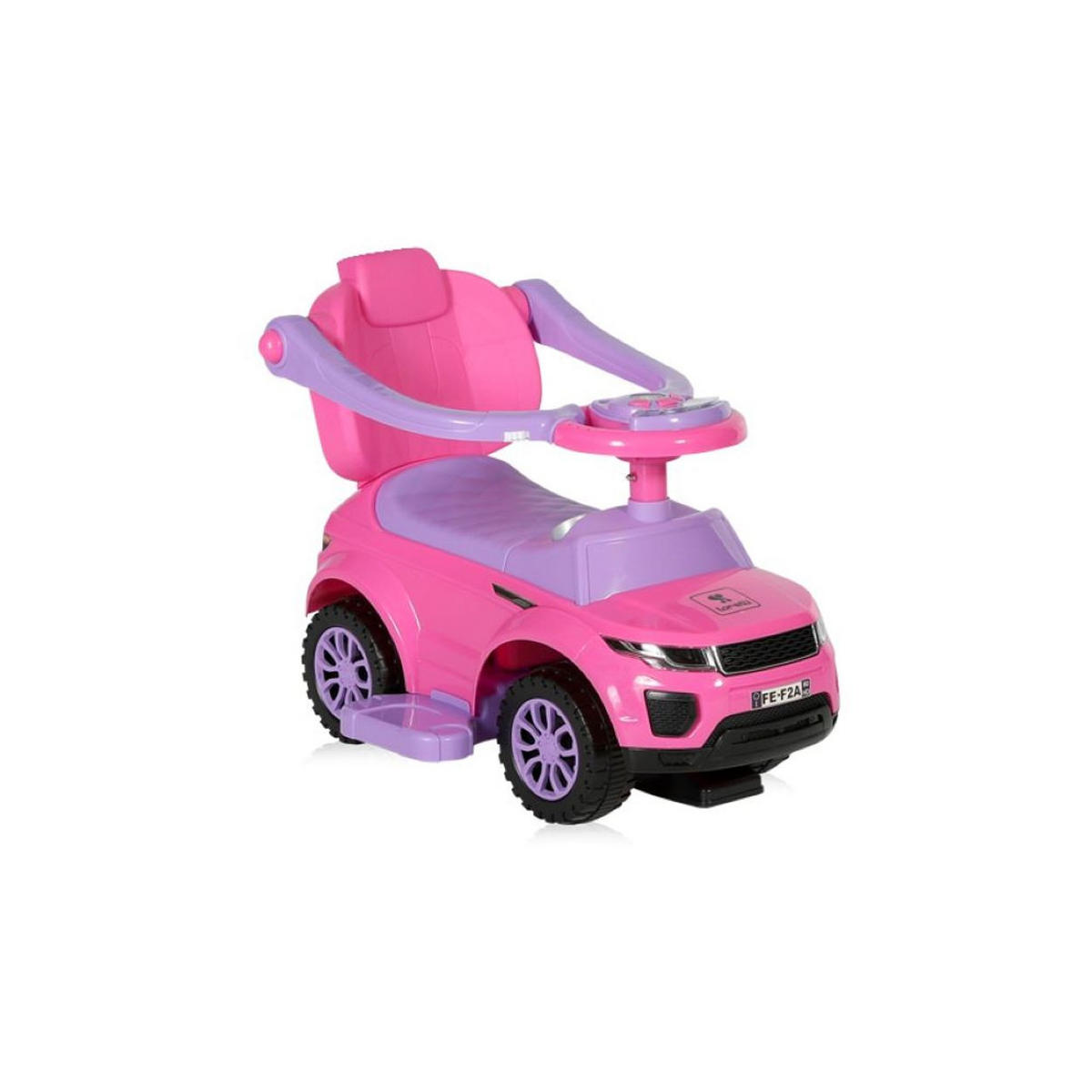 RUTSCHER 3 in 1 Kinderauto Off Road rosa Schiebegriff Musik Rückenlehne - Rosa, Kunststoff (52/25/35cm) - Lorelli