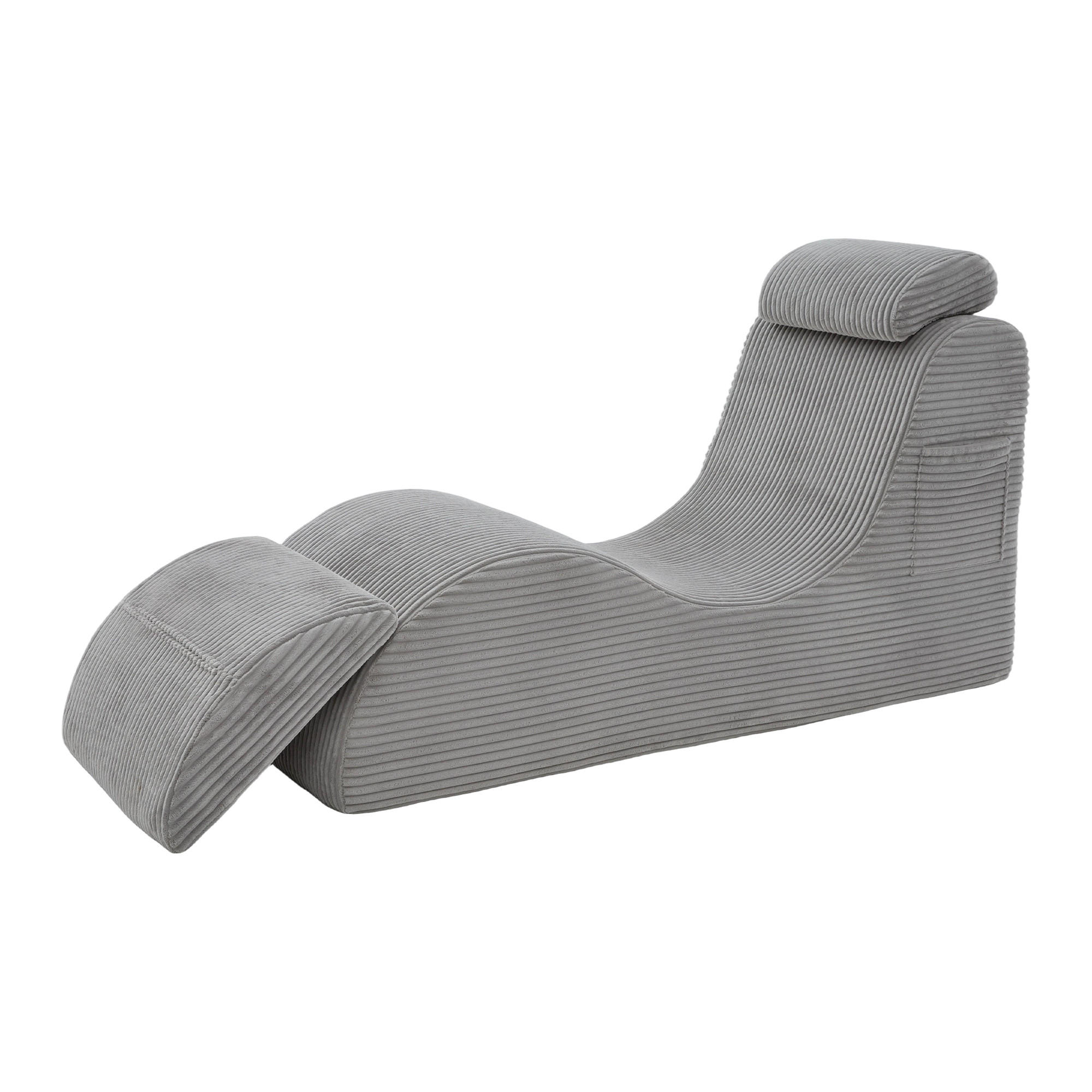 Lvhom Relaxsessel Hellgrau 66x90x160 cm