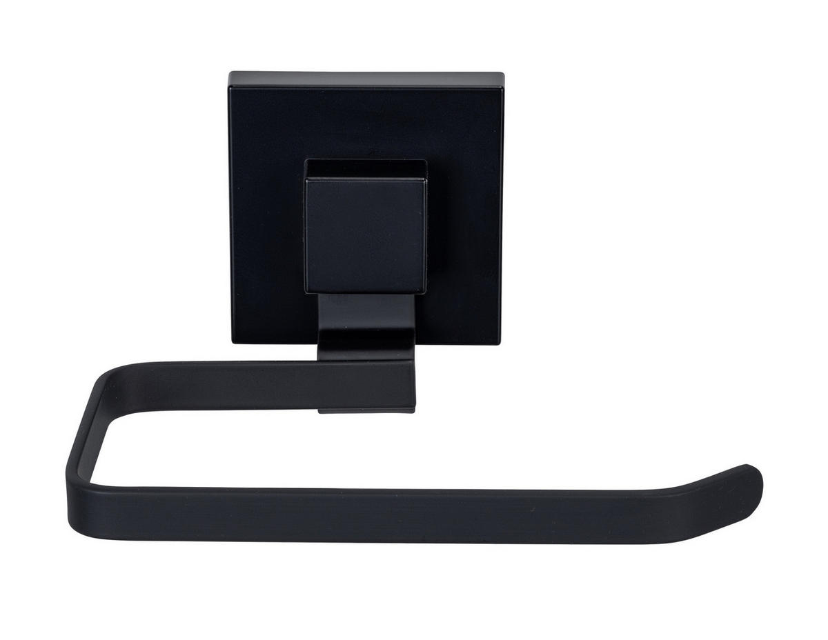 TOILETTENPAPIERHALTER Montage ohne Bohren Quadro 14/6/11 cm - Schwarz, Metall (6/11/14cm) - Wenko