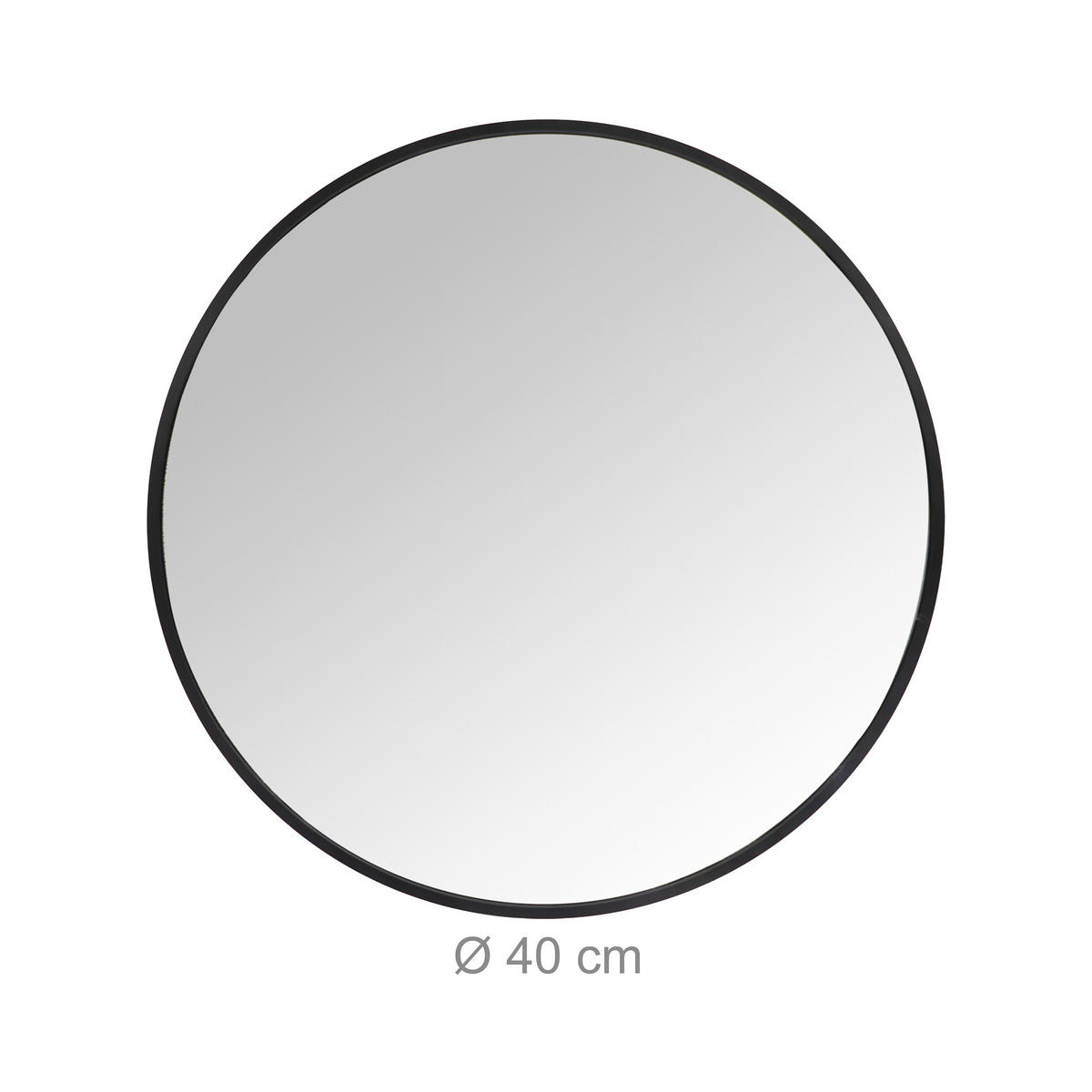 SPIEGEL - Schwarz, Glas/Metall (40/40/3cm) - Relaxdays