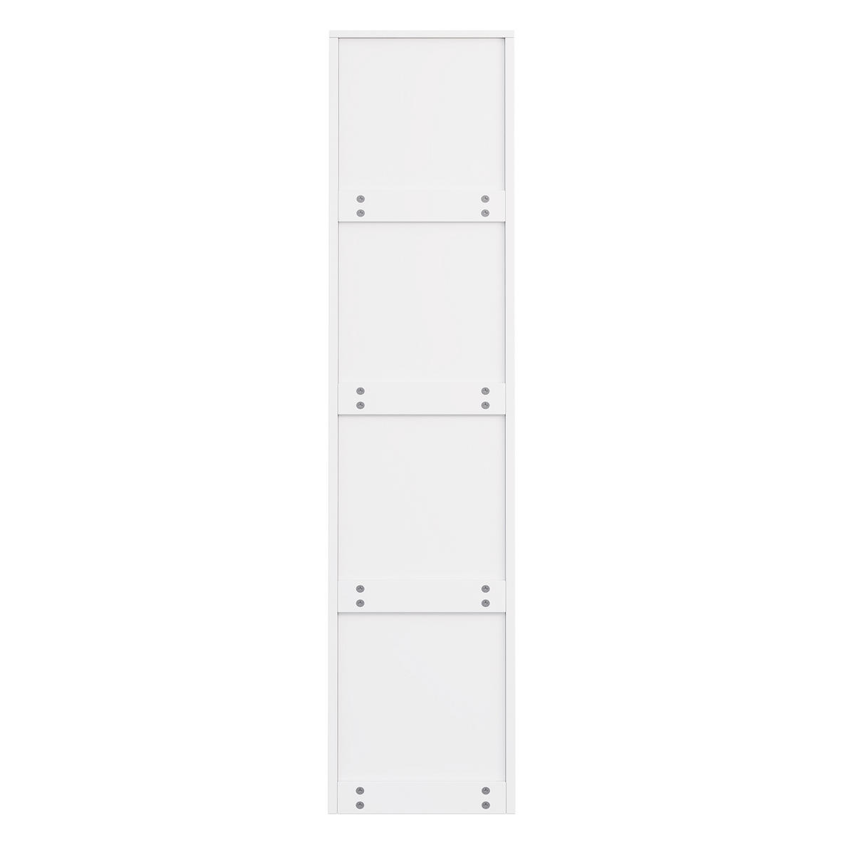 BÜCHERREGAL Schmal 160cm mit Rollen Platzsparend Modern - Weiß, Holzwerkstoff (40/160.5/30cm) - FLIEKS