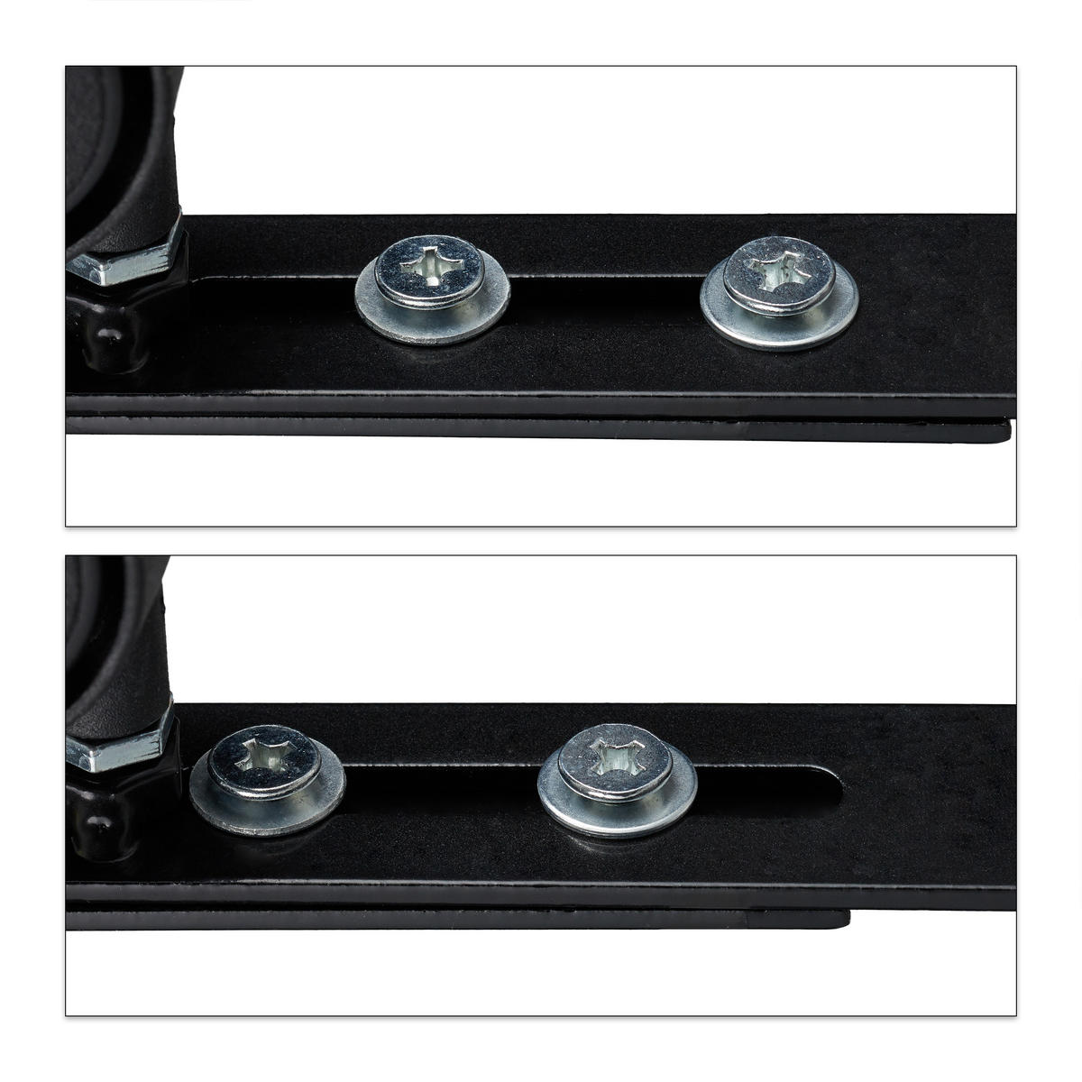 2XPFLANZENROLLER - Schwarz, Kunststoff/Metall (46.5/10.5/46.5cm) - Relaxdays