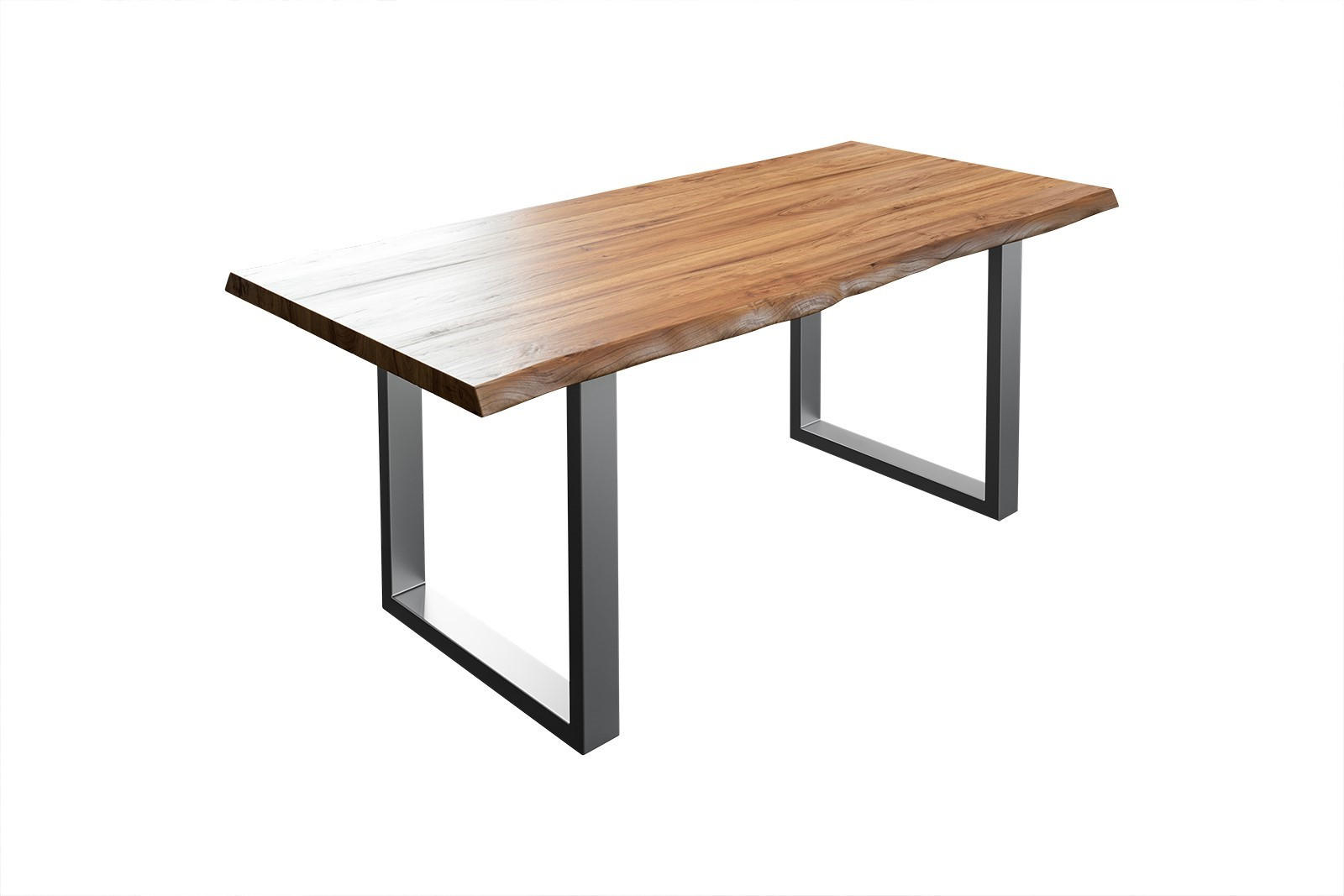 ESSTISCH LIAM - Beige/Silberfarben, Holz/Metall (85/160/74cm) - SAM
