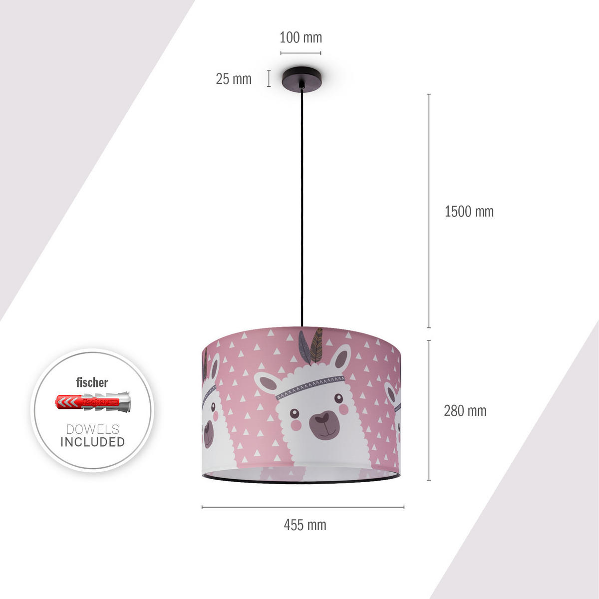 PENDELLEUCHTE Hugo Pd1 Ela 214 - Schwarz, Metall (45.5/45.5/27cm) - Paco Home