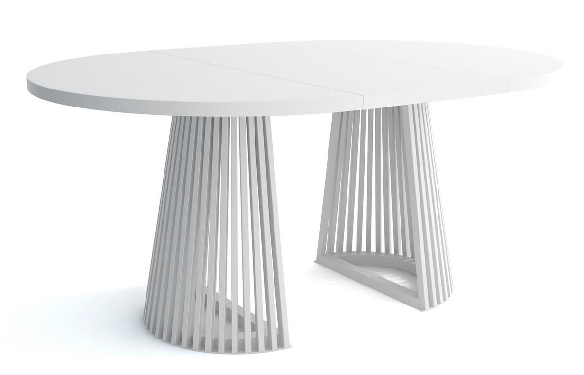 TISCH Weiß DUSTO Ausziehbar Mit Lamellen 100/200 cm - Weiß, Holzwerkstoff (100/100/77cm) - Sepro Meble