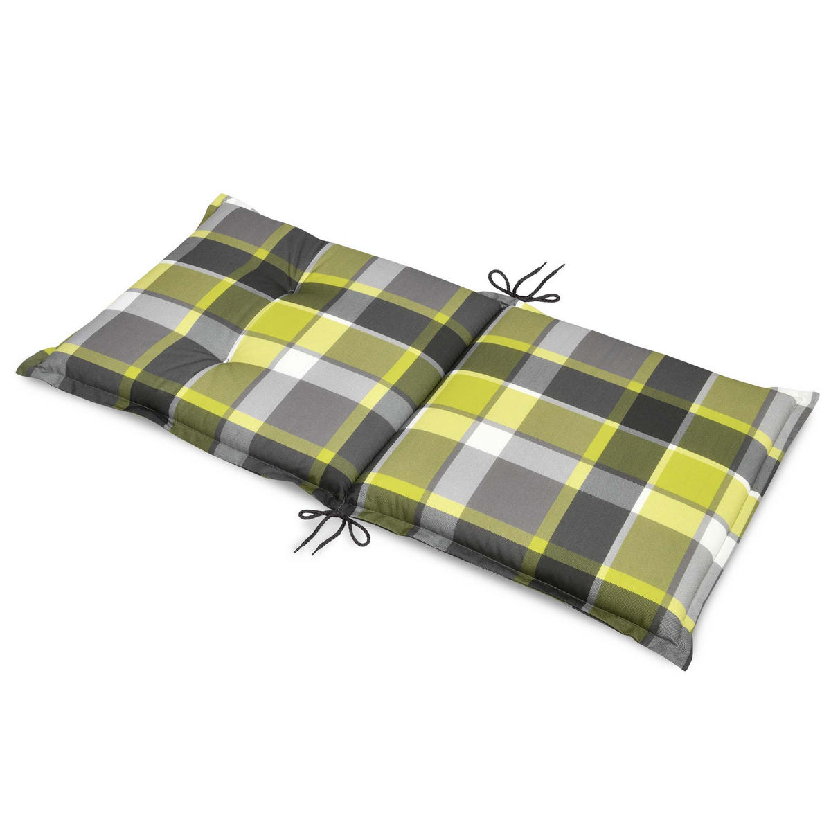 NIEDERLEHNERAUFLAGE Sunny BK 100/50/6cm Grün-Kariert 6tlg - Grün, Textil (50/6/100cm) - Beautissu 