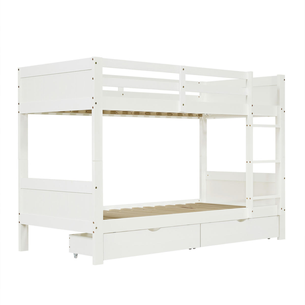 ETAGENBETT 90/200 cm teilbar in 2 Einzelbetten, DE-41730, in Weiß - Weiß, Holzwerkstoff (90/200cm) - ComfortXL