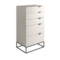 KOMMODE Schwarz Grau 60/45/111 cm - Schwarz/Grau, Holz (60/111/45cm) - ANGEL CERDA