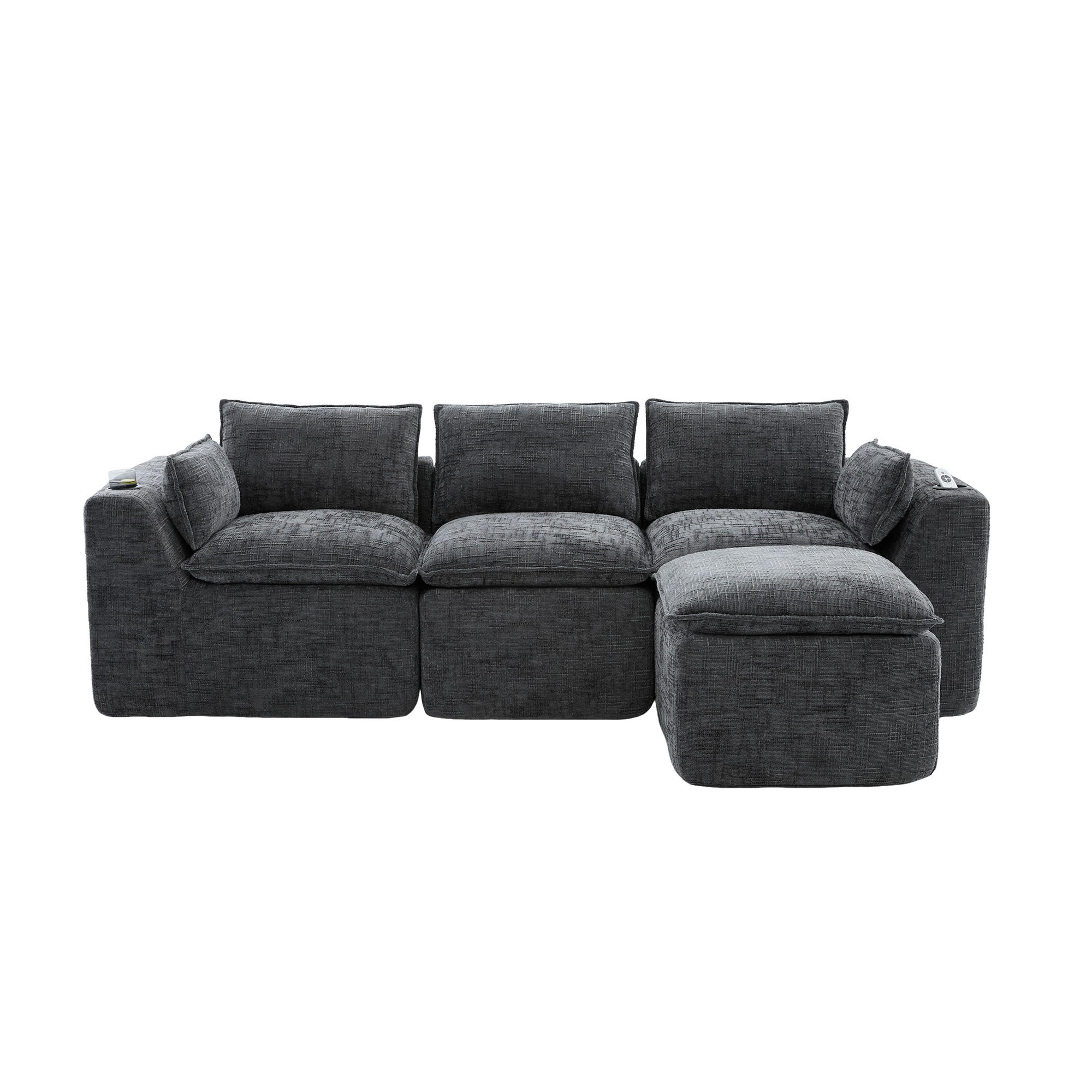 ComfortXL Ecksofa Dunkelgrau 256x161 cm