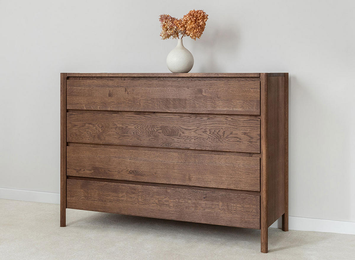 SCHUBLADENKOMMODE Campi Eiche Tabak 123 / 48 / 90cm - Eichefarben, Holz (123/90/48cm) - Feldmann-Wohnen