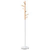 KLEIDERSTÄNDER Kiefernholz/Metall hellbraun/weiß 170 cm Aubum - Hellbraun/Weiß, Holz (29/170/29cm) - Beliani