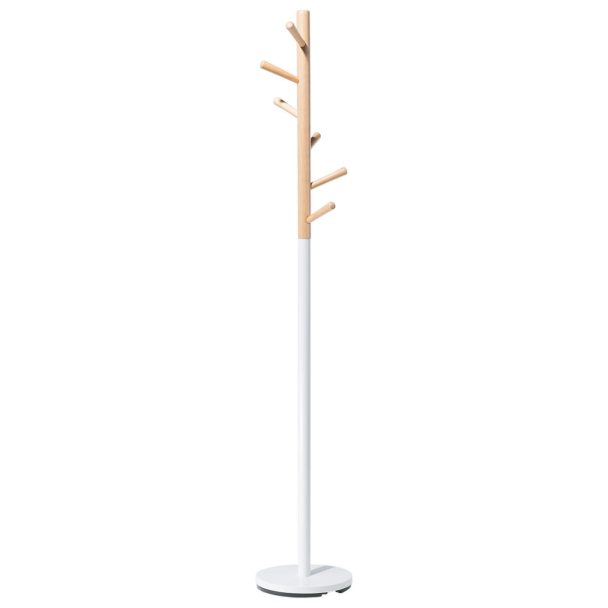KLEIDERSTÄNDER Kiefernholz/Metall hellbraun/weiß 170 cm Aubum - Hellbraun/Weiß, Holz (29/170/29cm) - Beliani