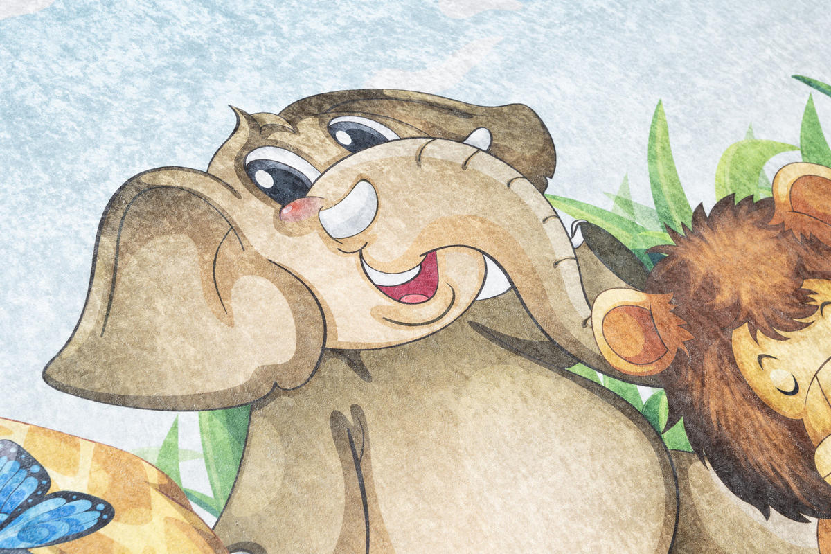 TEPPICH EMMA Hellblau 140/200 cm - Hellblau, Kunststoff (140/200cm) - Tapiso