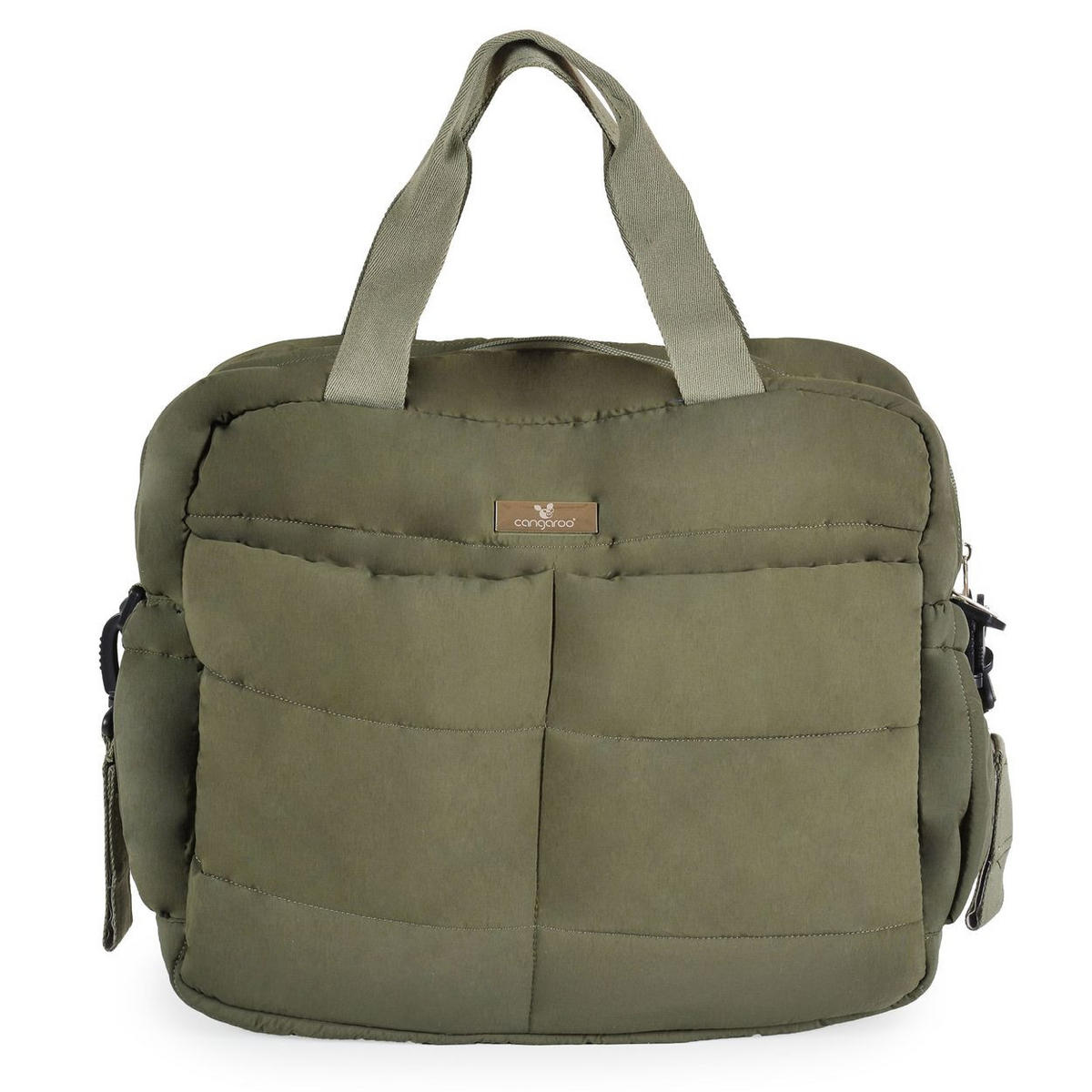 WICKELTASCHE Solana grün Wickelunterlage, Seitentaschen, Isoliertasche, Kinderwagenclips - Grün, Textil (17/35/45cm) - Cangaroo