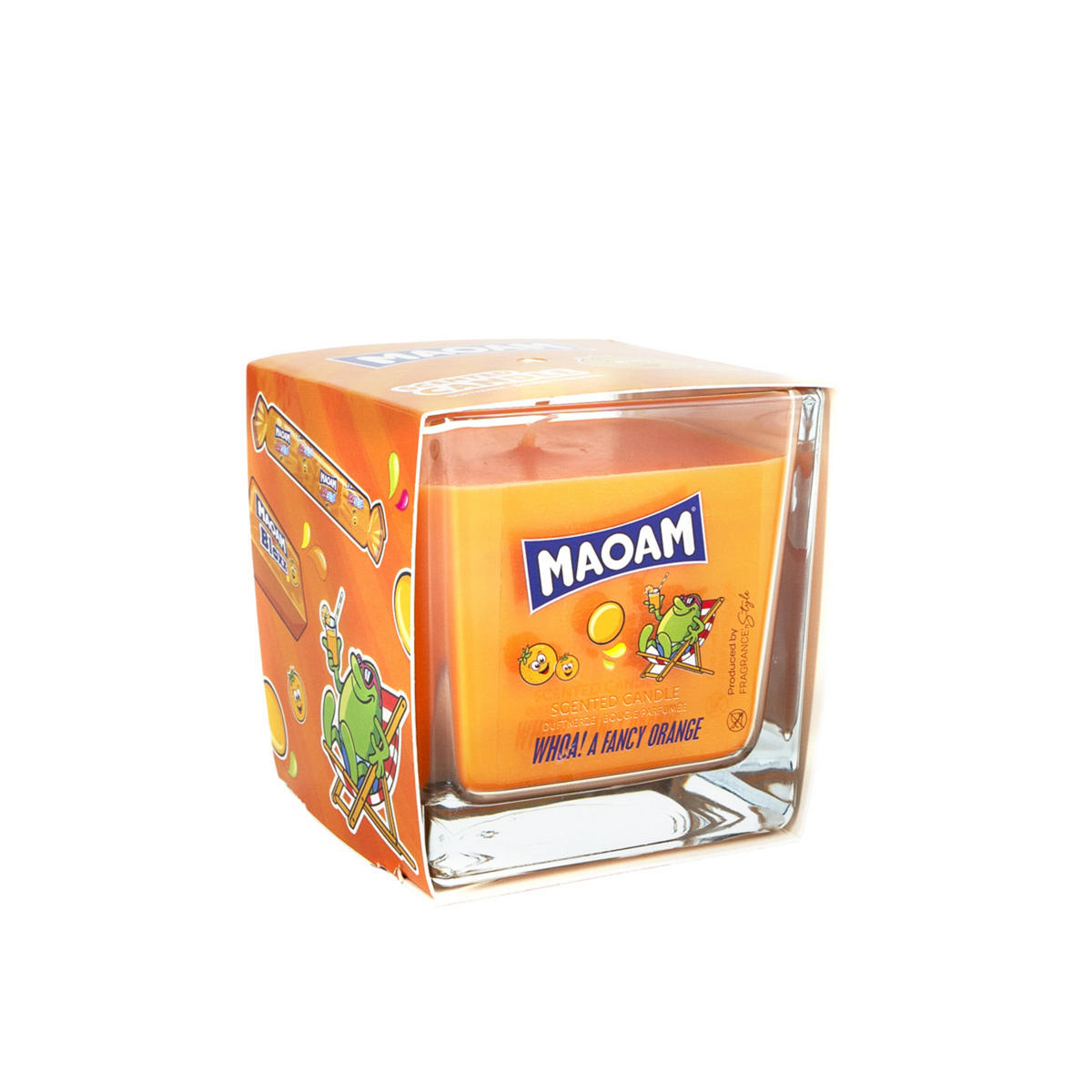 DUFTKERZE Maoam - Orange, Naturmaterialien/Glas (8cm)