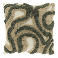 DEKOKISSEN Calin Grün 45/45/8 cm - Waldgrün, Textil (45/45cm) - Unique Living