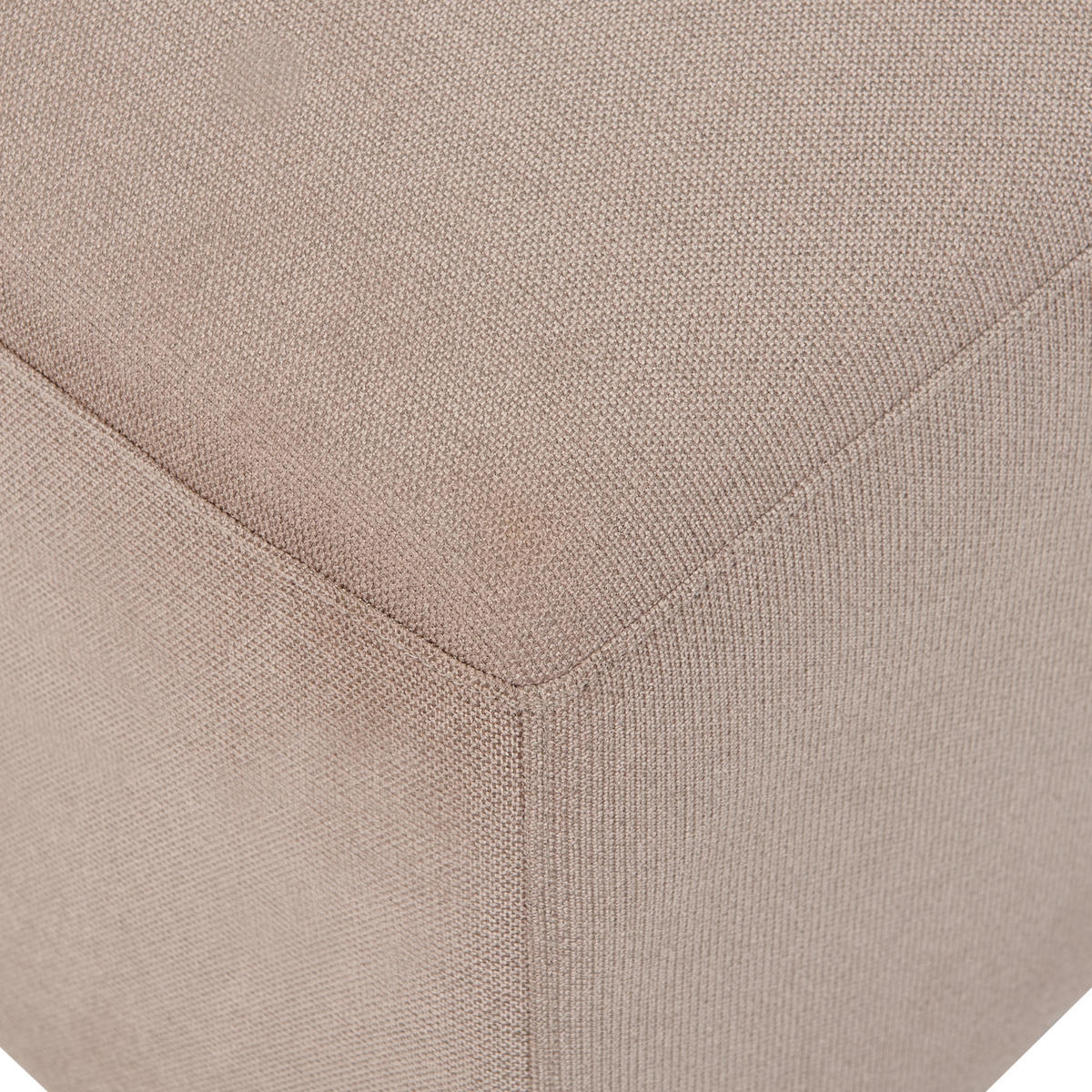 OTTOMANE Taupe Kohlo - Taupe/Schwarz, Textil (95/48/70cm) - Beliani