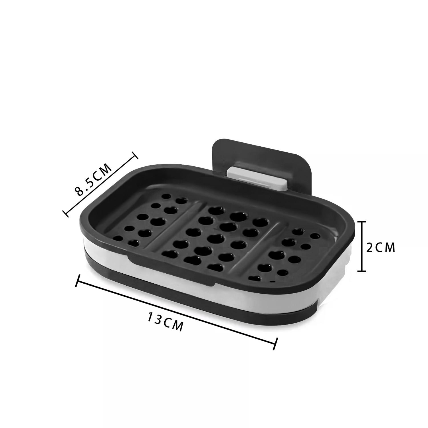 SEIFENSCHALE 13/9/2 cm zum kleben (Grau) - Grau, Kunststoff (9/2/13cm) - Intirilife