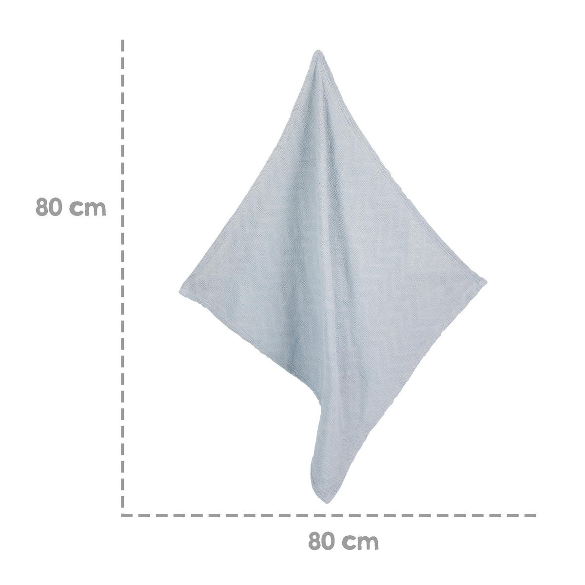 DECKE IN STRICKOPTIK 80 x 80 cm Lil Planet türkis - Hellblau, Textil (80/80cm) - Roba