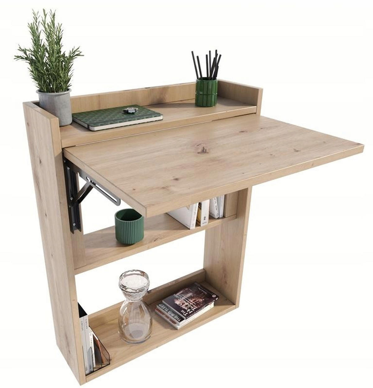 SCHREIBTISCH Klappbarer Wandregal Artisan Eiche 70/20/85 cm - Eiche Artisan, Holzwerkstoff (20/70/85cm) - Matkam Möbel