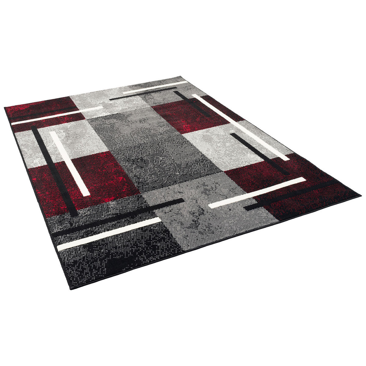 TEPPICH MODERN TRENDLINE KARO - Schwarz, Textil (80/150cm) - Pergamon