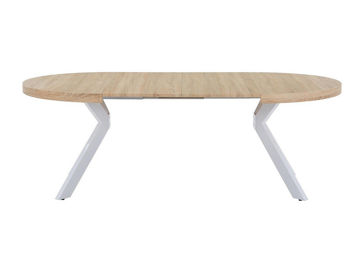 AUSZIEHBARER Tisch - 4 , 8 -Sitzer - MDF - naturfarben hell, weiß - KOMONI - Naturfarben, Holz (120/220/76cm) - Vente-Unique