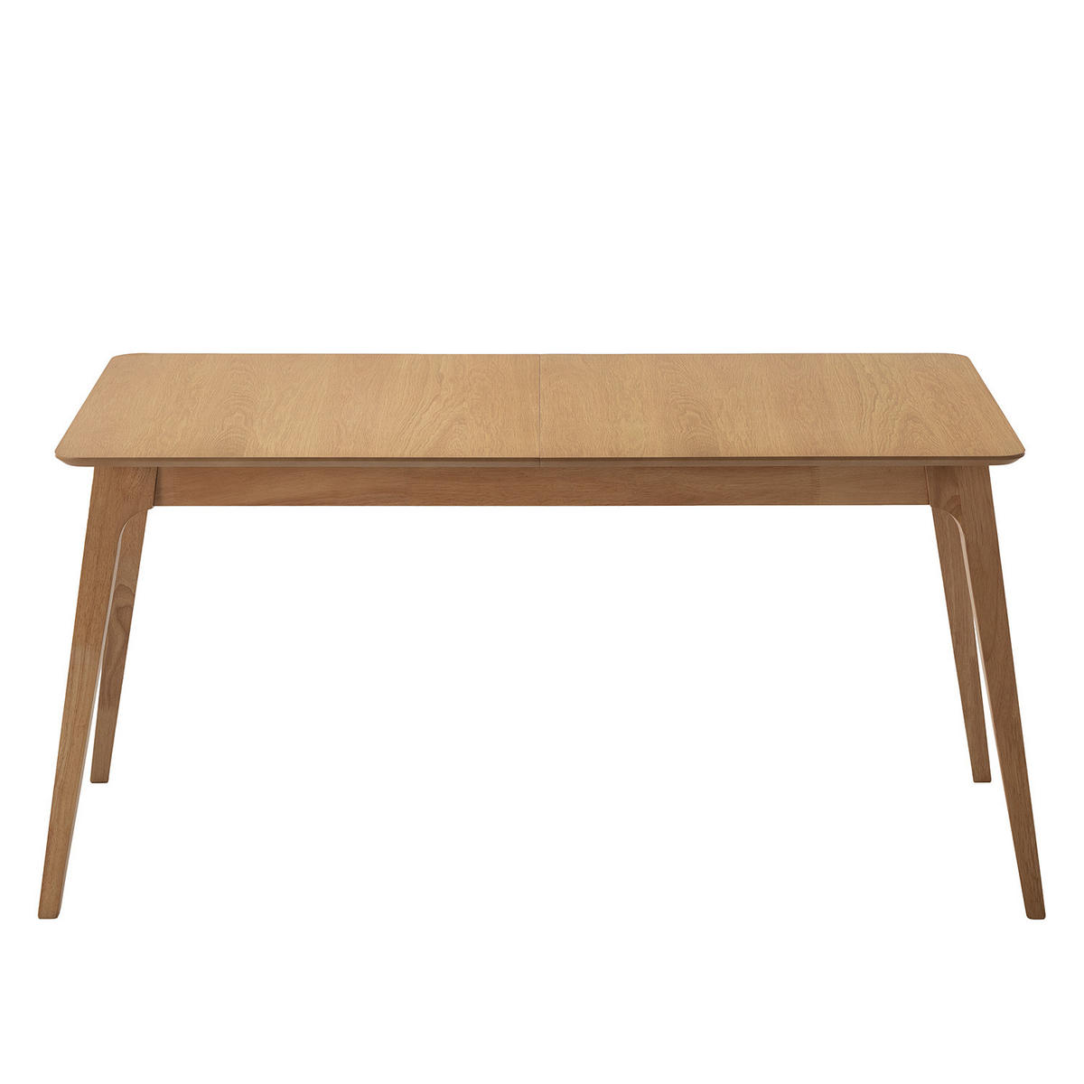 ESSTISCH - Gummibaum teilmassiv - Eichefarben, Holzwerkstoff (90/150/75cm) - home24