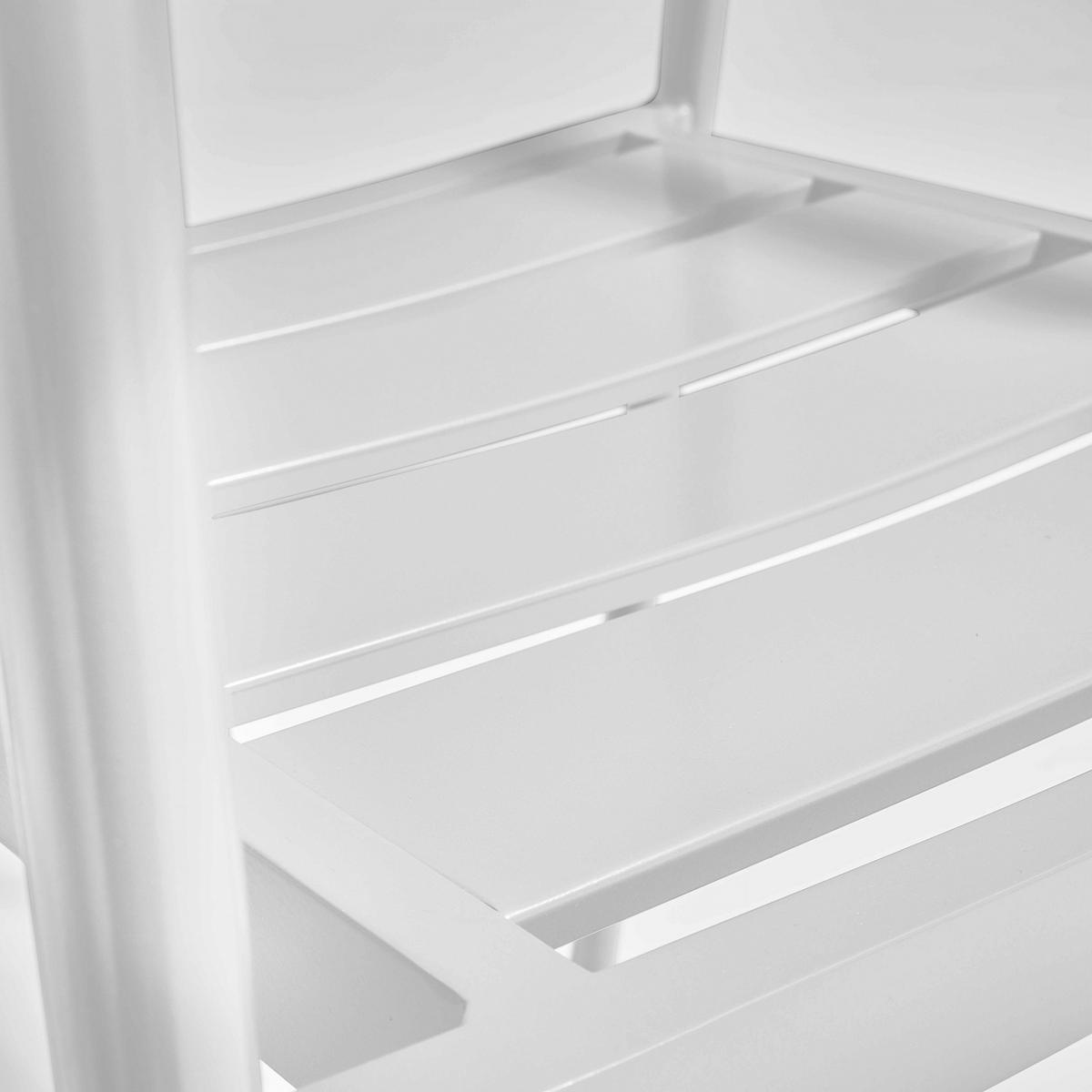 GARTENSTUHL, Holzfarbe und Weiß - Weiß, Metall (55.5/86/56.5cm) - Oviala