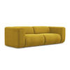 3-SITZER SOFA Chenille Stoff Gelb - Currygelb/Gelb, Kunststoff/Textil (228/70/89cm) - Makamii