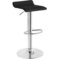 BARHOCKER, Höhenverstellbarer Barstuhl,aus Kunstleder Metall - Schwarz, Metall (38.5/84/39.5cm) - Woltu