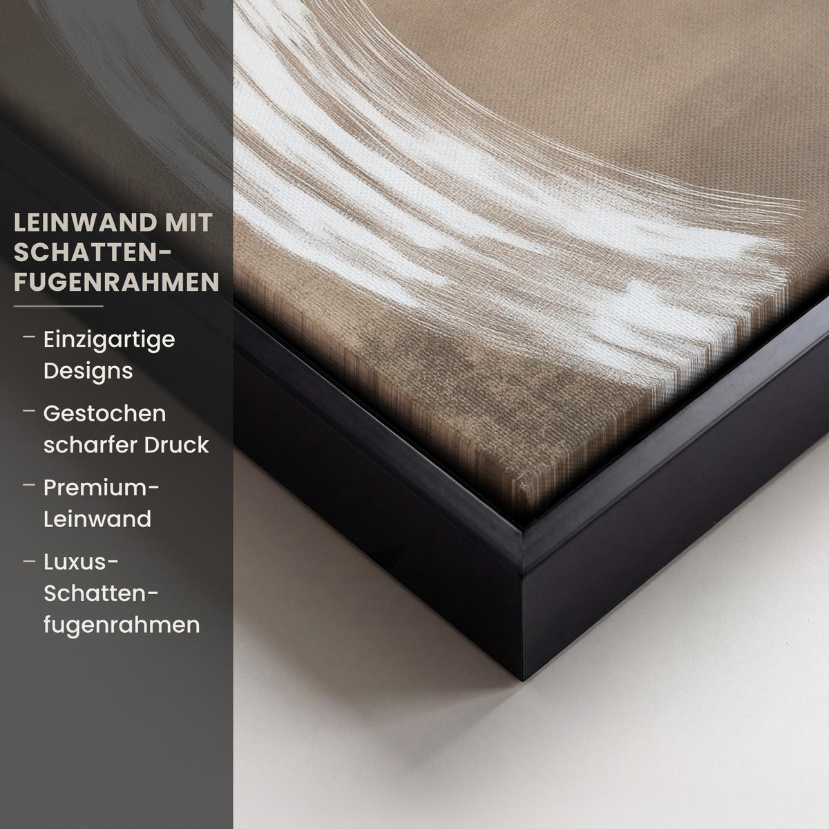 LEINWAND Bilder mit Rahmen - Farbe - Braun - Japandi - 20x30 - Kupferfarben, Textil (20/30cm) - MuchoWow