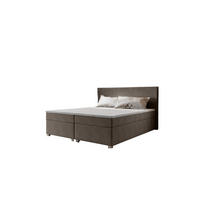 BOXBETT SIMPLE mit Matratze H3, Bonell und Topper 140x200 COSMIC 03 - Braun, Textil (140/200cm) - Bedante