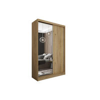 SCHWEBETÜRENSCHRANK PATRIZIA 120/216/61 cm 2-türig mit Spiegel Eiche Artisan - Eiche Artisan, Holzwerkstoff (120/216/61cm) - MASSENO