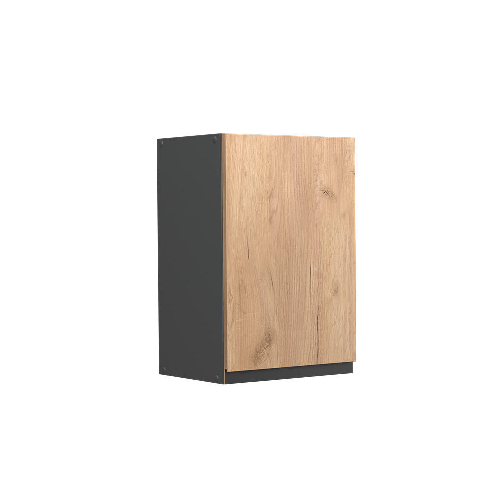 HÄNGESCHRANK R-Line Goldkraft Eiche 40 cm J-Shape - Anthrazit/Eiche Wotan, Holzwerkstoff (40/60/31cm) - Vicco