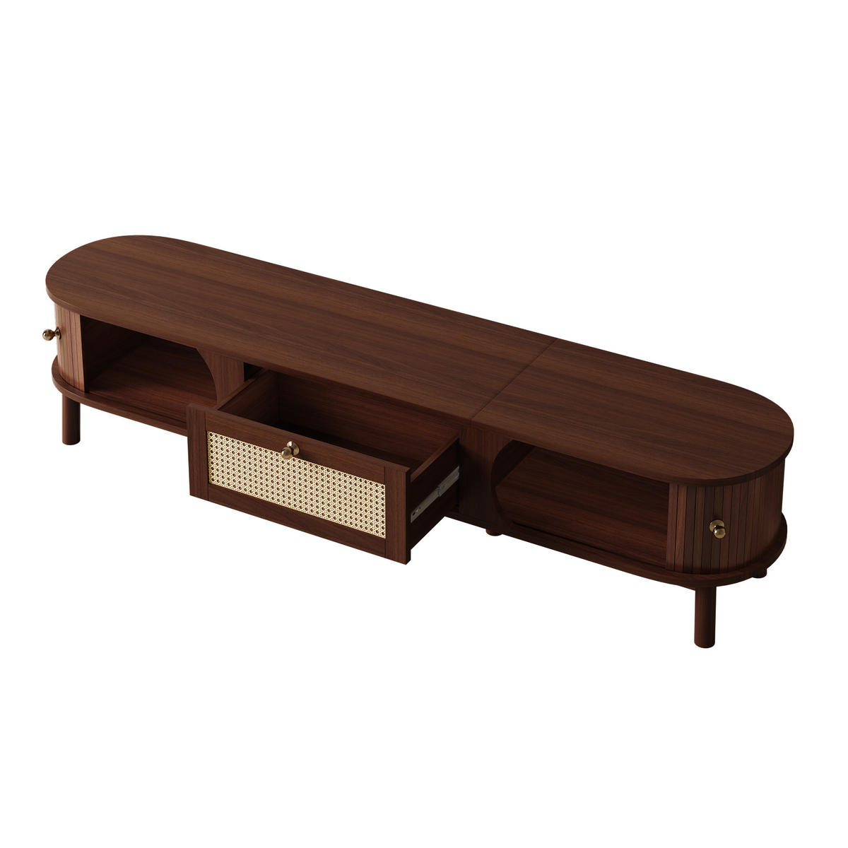TV-LOWBOARD Rustikal Naturfarben 170/39.5/38 cm - Naturfarben, Holz (170/38/39.5cm) - PANGIVO