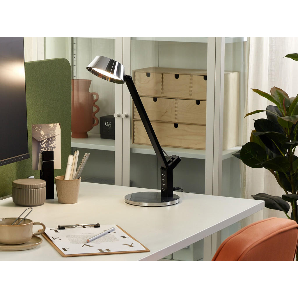 Thumbnail - Beliani Schreibtischlampe, Silber, Metall, 17x40x17 cm, Lampen & Leuchten, Innenbeleuchtung, Tischlampen, Schreibtischla...