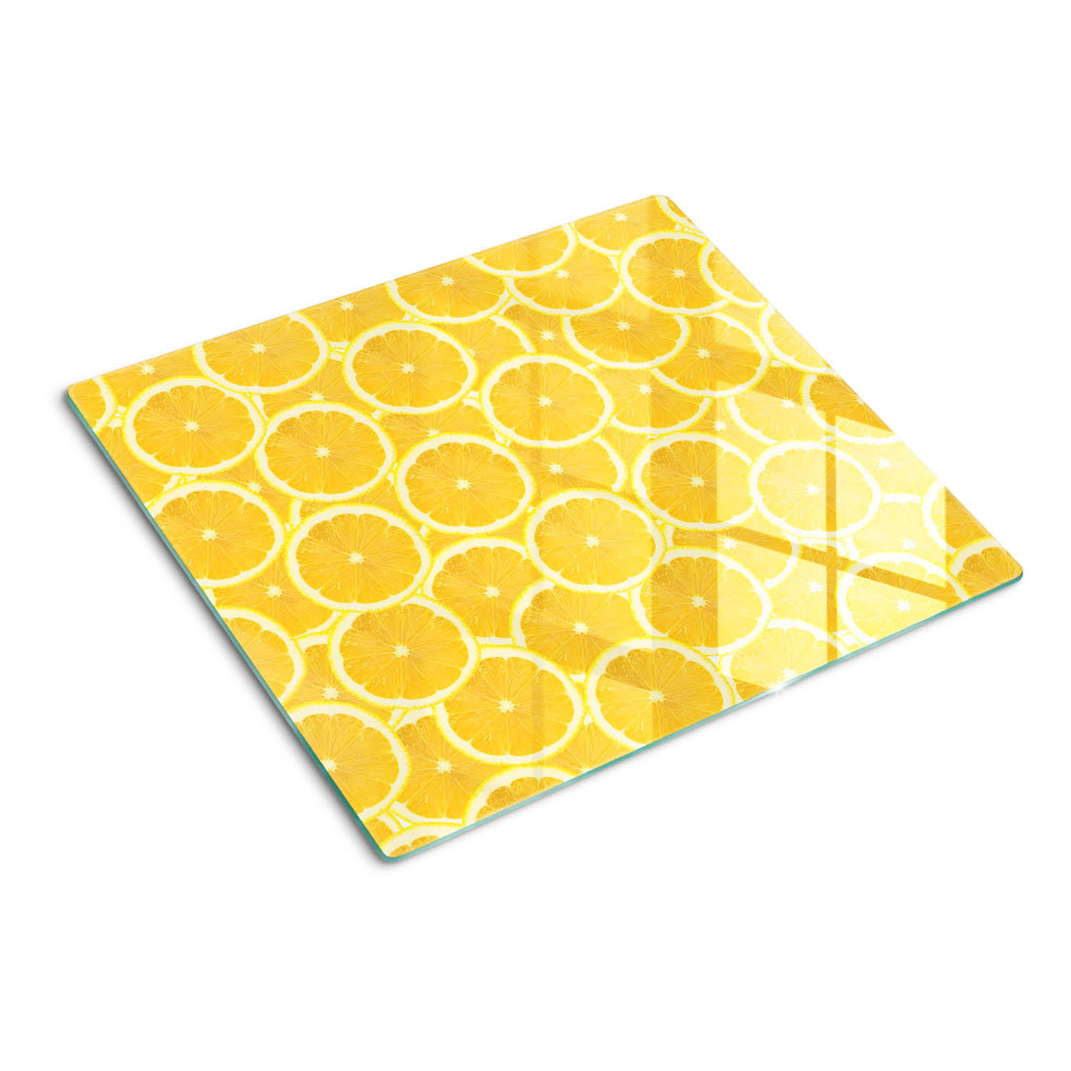 GLASPLATTE 60x52 cm Zitronenscheiben - Gelb, Glas (60/0.4/52cm) - TULUP
