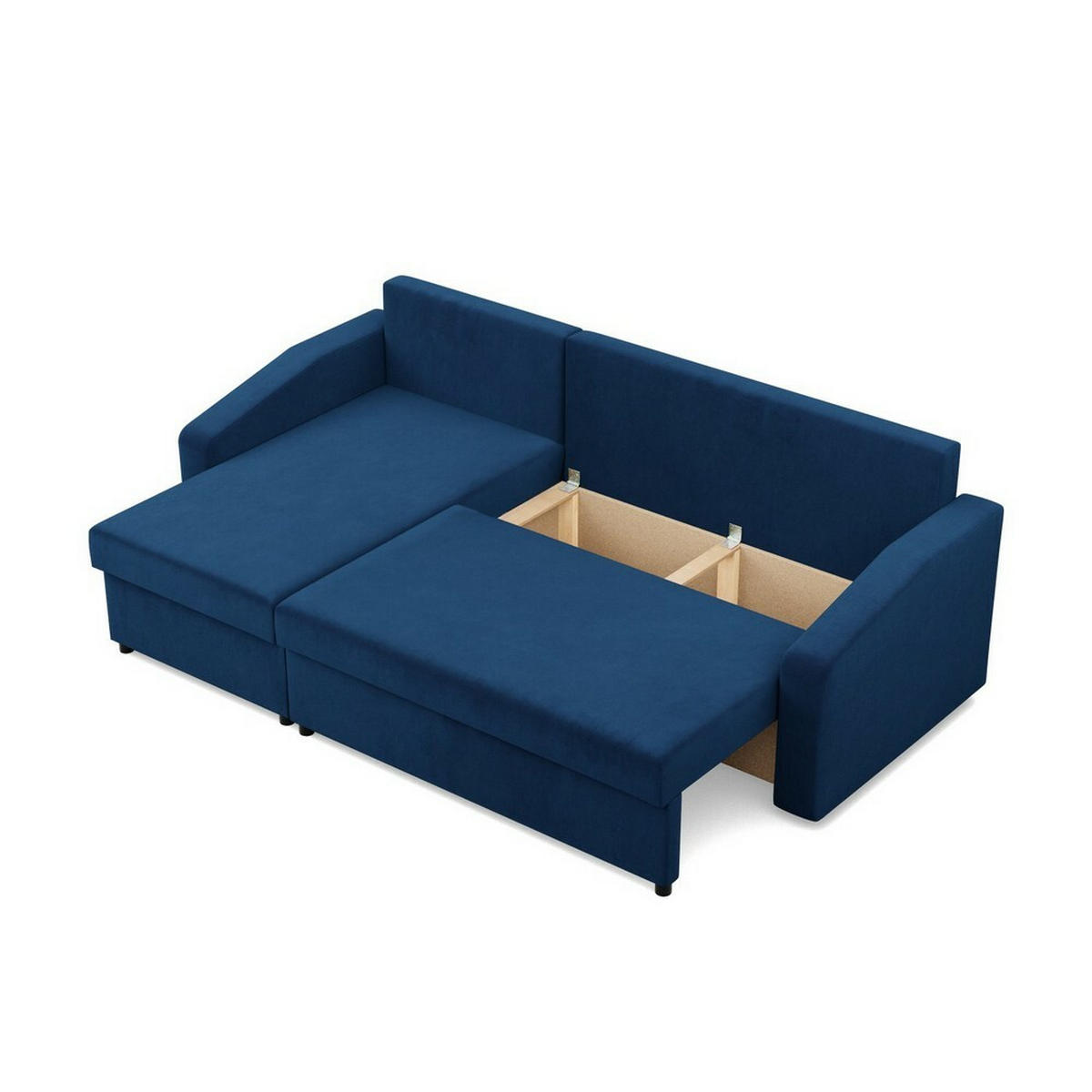 ECKSOFA Neo mit abgeschrägter Armlehnen dunkelblau - Dunkelblau, Textil (231/140cm) - SIMKAM Furniture
