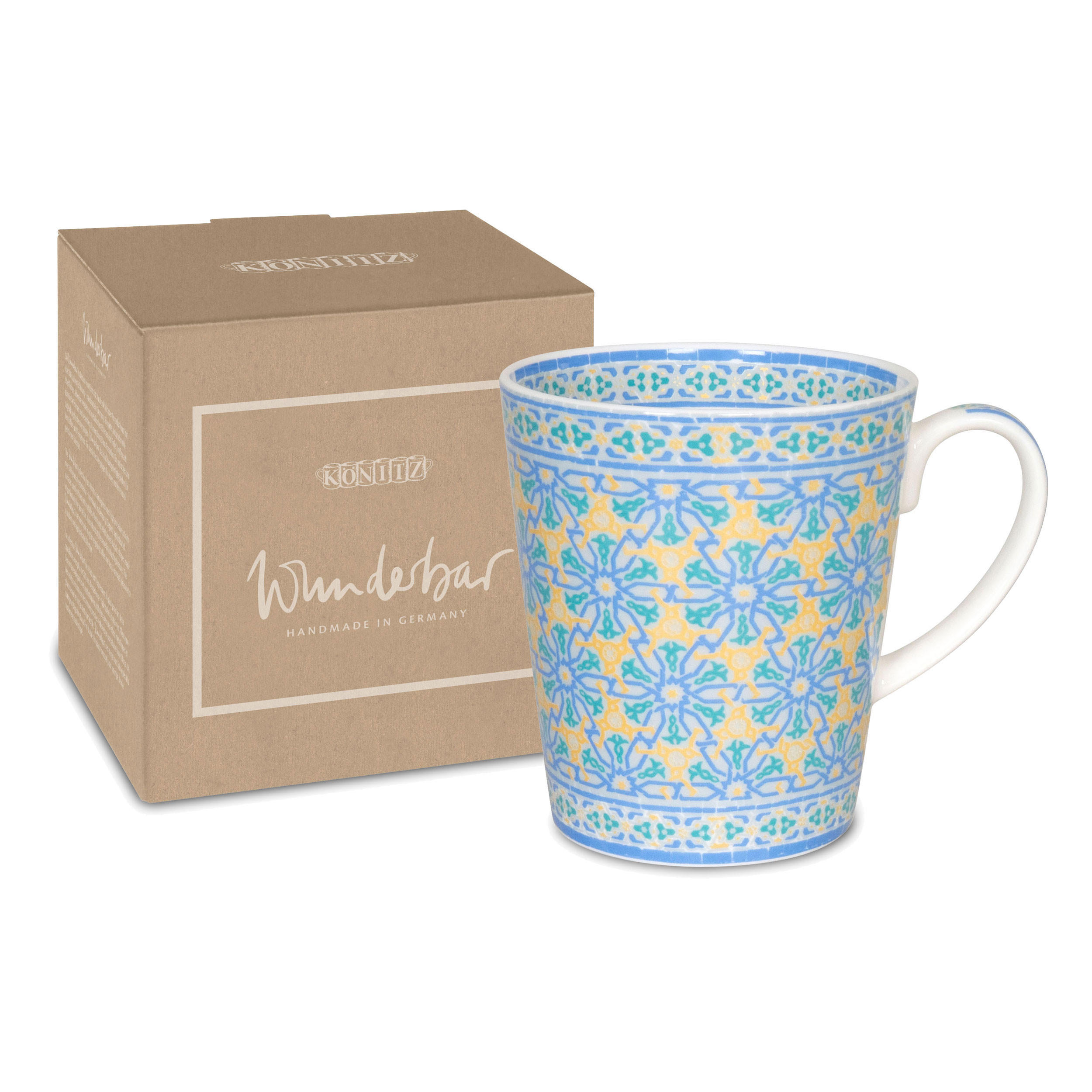 KAFFEEBECHER Wunderbar Ornaments - Naturfarben, Keramik (0.6L) - Könitz