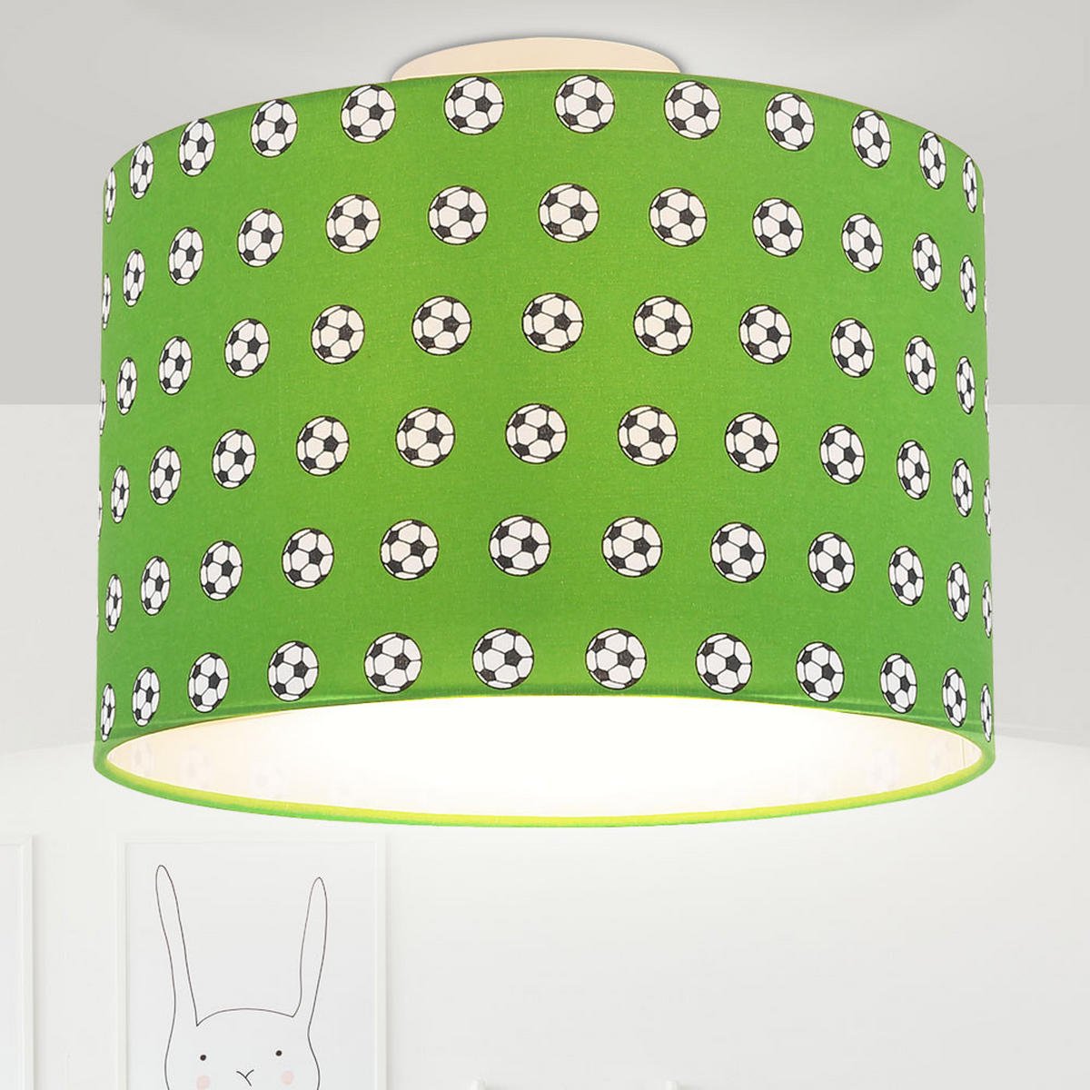 KINDERDECKENLEUCHTE Metall Grün - Grün, Metall (30/30/25.5cm) - Globo Lighting